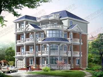 四層歐式別墅全套建筑施工圖_別墅設計圖紙,歐式別墅設計,四層歐式別墅