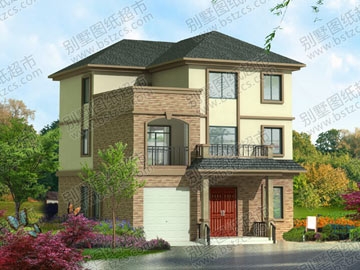 三層帶車庫新農村住宅設計施工圖及效果圖_別墅設計圖紙,農村房屋設計圖