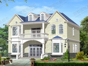 新農村二層實用別墅設計圖紙及效果圖_別墅設計圖紙,農村房屋設計圖