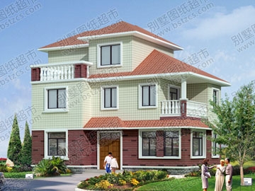 農村帶露臺三層小別墅設計圖_別墅設計圖紙,農村房屋設計圖