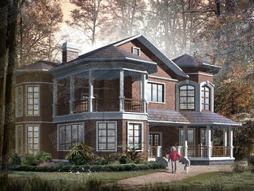 歐式別墅效果圖及施工圖_別墅設計圖紙,新農村別墅,農村自建房設計