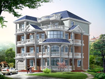 四層歐式別墅全套建筑施工圖_別墅設(shè)計(jì)圖紙,歐式別墅設(shè)計(jì),四層歐式別墅