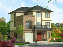 三層帶車庫新農村住宅設計施工圖及效果圖_別墅設計圖紙,農村房屋設計圖