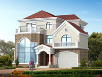 三層帶車庫復式樓別墅設計圖紙及效果圖_別墅設計圖紙,農村房屋設計圖