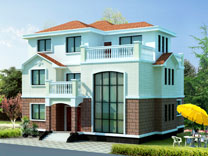 農村三層別墅設計施工圖附效果圖_別墅設計圖紙,農村房屋設計圖