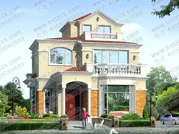 新農村三層小別墅設計圖紙附效果圖_別墅設計圖紙,農村房屋設計圖