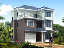 農村三層帶車庫自建房屋設計圖效果圖_別墅設計圖紙,農村房屋設計圖