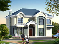 漂亮的二層鄉村別墅_別墅設計圖紙,新農村別墅,農村自建房設計