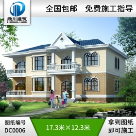 二層復(fù)式別墅施工圖附效果圖_別墅設(shè)計(jì)圖紙,新農(nóng)村別墅,農(nóng)村自建房設(shè)計(jì)