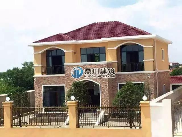 農村二層磚混結構別墅建造實拍圖