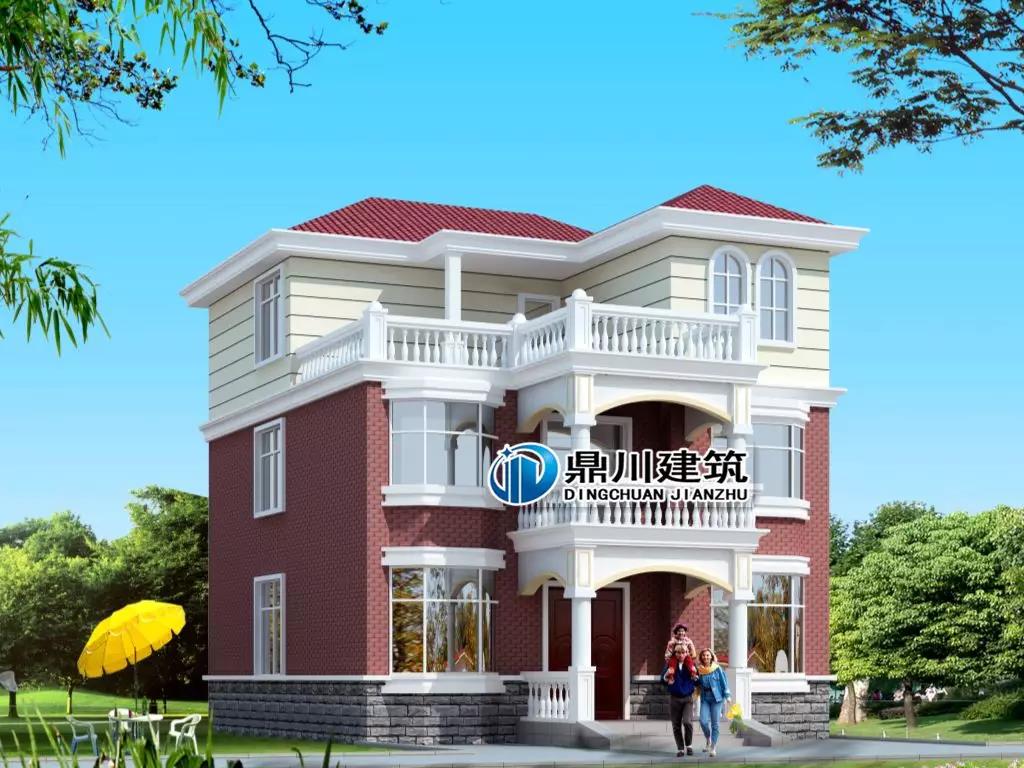 新農村三層帶露臺自建房效果圖