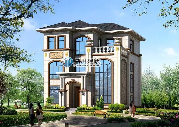 農村歐式三層復式帶露臺小別墅，造型經典又時尚（含平面圖）