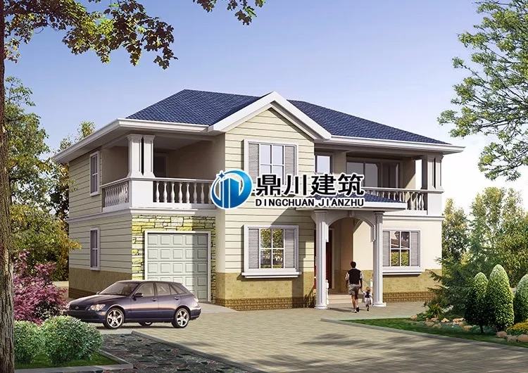 主體37萬的二層自建房設計，實拍美到爆，配上歐式構件更有檔次！