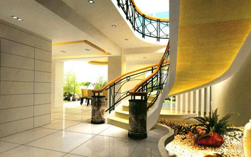 別墅旋轉樓梯怎么設計