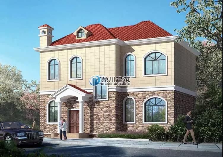 二層歐美風格別墅效果圖