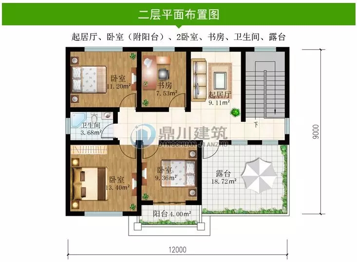 【新品】12&times;9 二層帶堂屋露臺經濟型小別墅，回村建只要26萬！