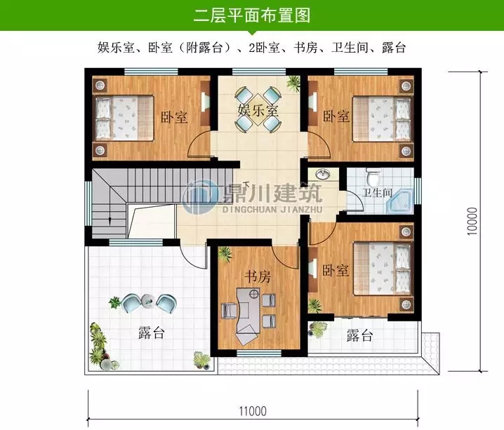 11x10米二層簡歐農村別墅，經濟實用性價比高！