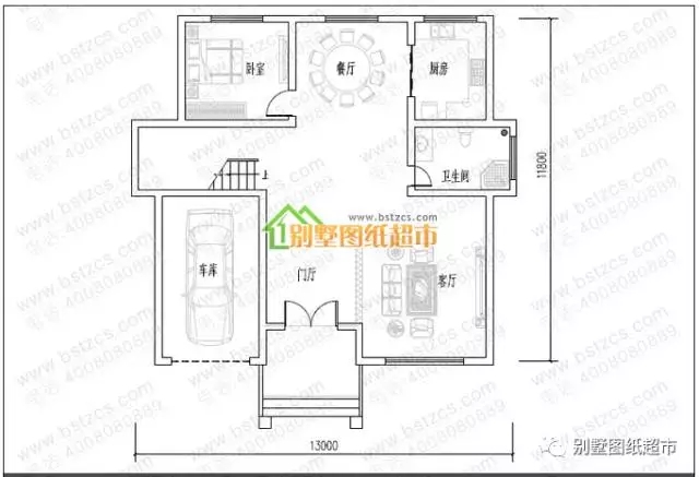 帶車庫二層農(nóng)村別墅