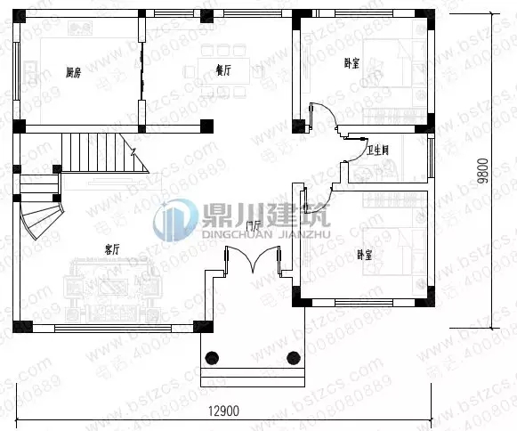 三層旋轉樓梯復式農村別墅建房案例，大氣漂亮得不像話！